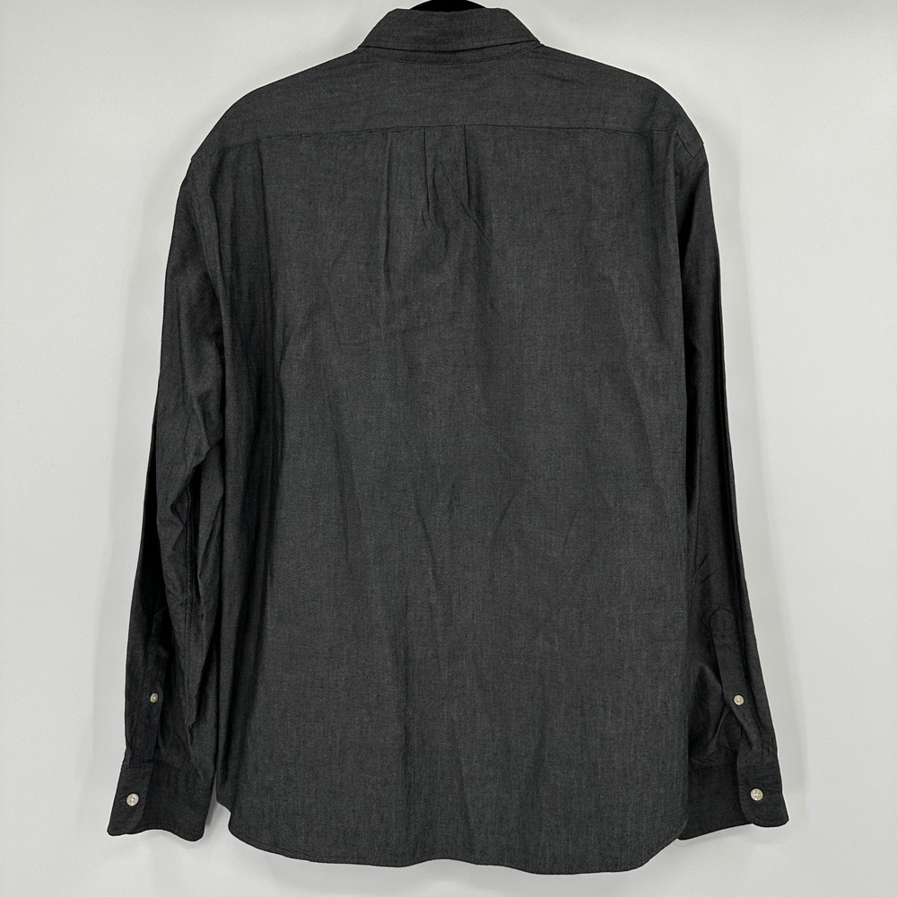 J.Crew Sunwashed Oxford Slim Fit Button Down Shirt Dark Gray XL Tailored Preppy - Picture 5 of 8